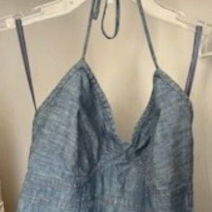 GAP denim halter dress Size 10